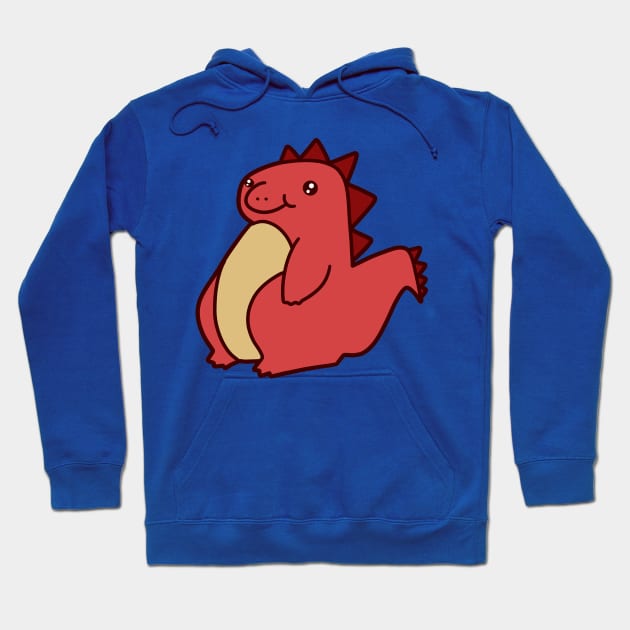 Cute Red Dinosaur Dinosaur Hoodie TeePublic